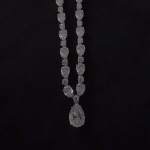Elegant White Crystal Tennis Necklace - Women Jewelry